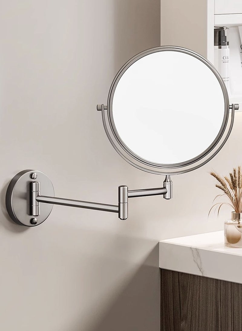 Wall Mounted Illuminated Makeup Vanity Mirror, 3x Magnification, Extended Arm 360 Degree Swivel Shaving, Makeup Mirror 6 in.  - Image 4