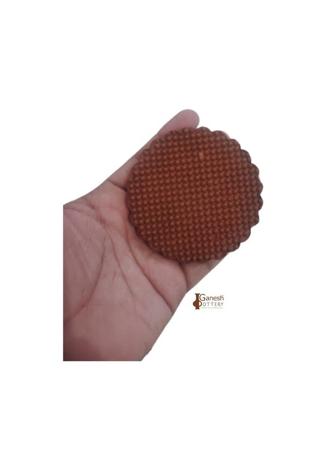 Ganesh Pottery Terracotta 100% Natural Pumice Stone Foot Scrubber Handmade Organic Clay Eco Friendly Round Shape Earthan Foot Scrubber - Cracks, Dead Skin Remover Women Men Unisex Foot/toe Heel Filer Scraper (1 piece) - Image 4