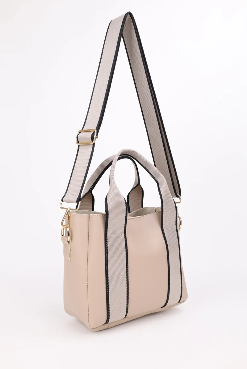 Nothing Women's Cross Column Strap Model Hand and Shoulder Tote Bag