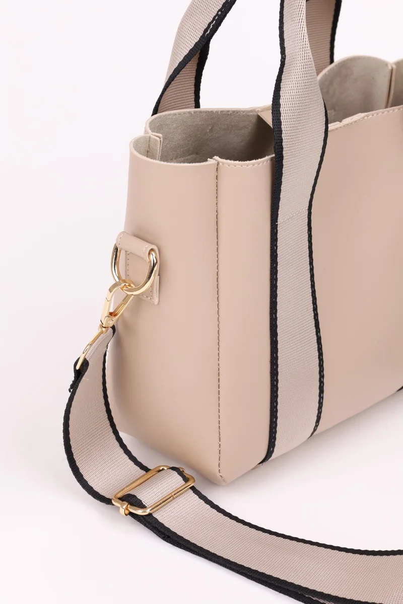 Nothing Women's Cross Column Strap Model Hand and Shoulder Tote Bag