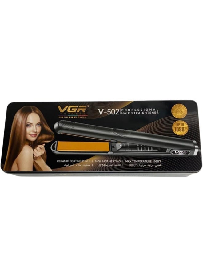 VGR 2 in 1 Professional Hair Straightener Wet & Dry Use V-502 – Ceramic Infrared Flat Iron with Fast Heating, Digital LED Control, Anti-Scald Design, 100–240V Travel Friendly Salon Hair Iron for Smooth Shiny Hair black - Image 2