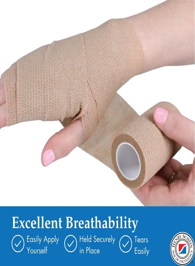 Henry Schein Premium Self-Adherent Elastic Bandage Wrap – 3" x 5 Yards, Tan – Box of 24 Rolls – Flexible, Latex-Free, Non-Sterile Medical Wrap for Compression & Wound Support - Image 4