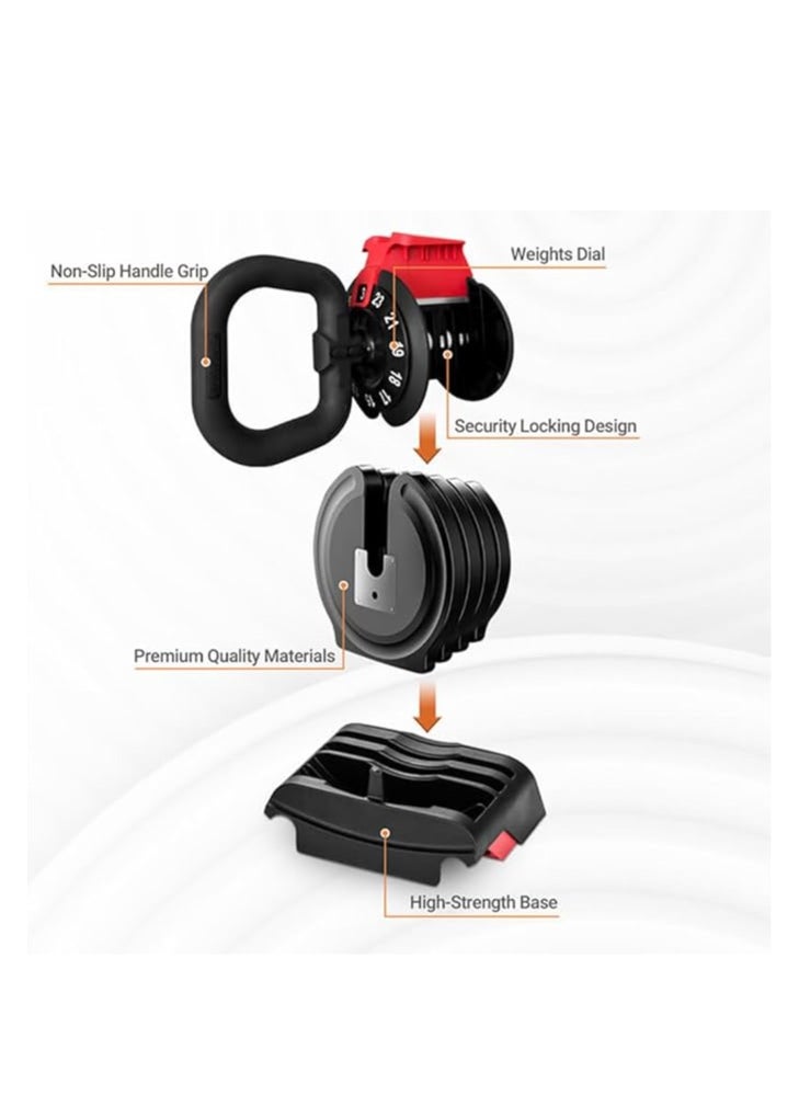 Cool Baby Style COOLBABY Adjustable 2-12KG Kettlebell 12-in-One Weights Training Multiple Weight Options  - Image 2