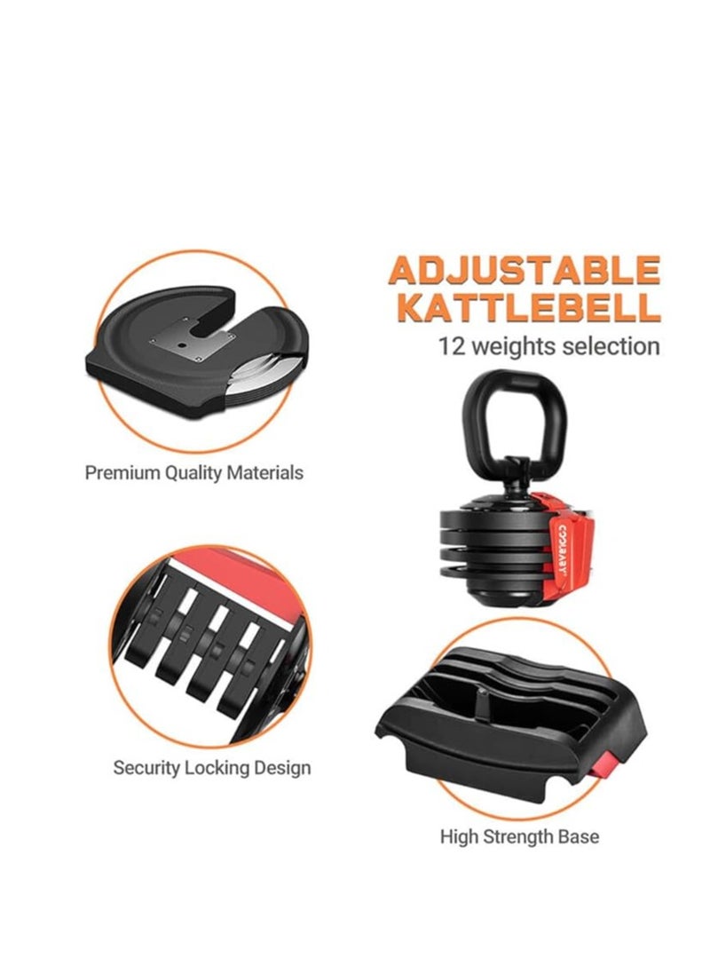 Cool Baby Style COOLBABY Adjustable 2-12KG Kettlebell 12-in-One Weights Training Multiple Weight Options  - Image 3