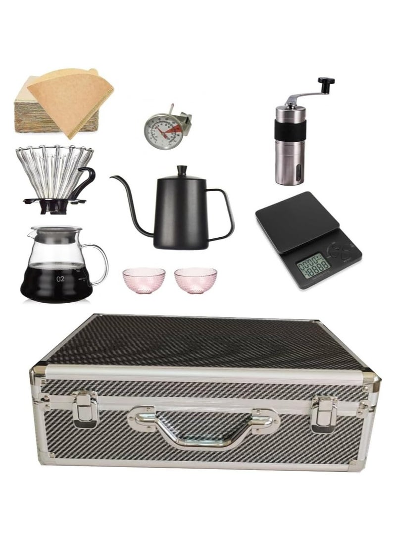 HTH Outdoor Travel Coffee Making Accessories Set Box – Portable and Compact Coffee Kit with Essential Tools for Brewing Coffee on the Go, Perfect for Camping, Hiking, Backpacking, or Outdoor Adventures" - Image 1