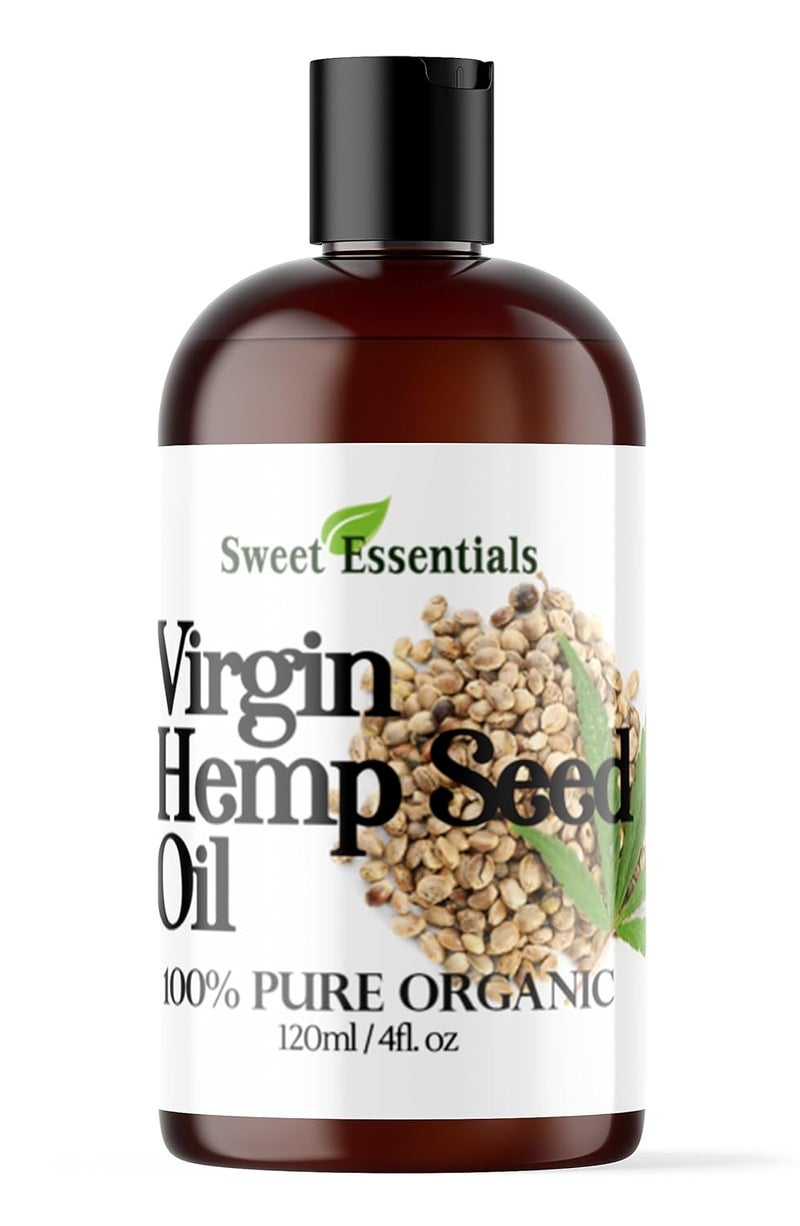 Organic Extra Virgin Unrefined Hemp Seed Oil Food Grade  4oz  Imported From Canada  100 Pure Cold Pressed  Offers Relief From Dry  Cracked Skin Eczema Psoriasis  All Common Skin Conditions