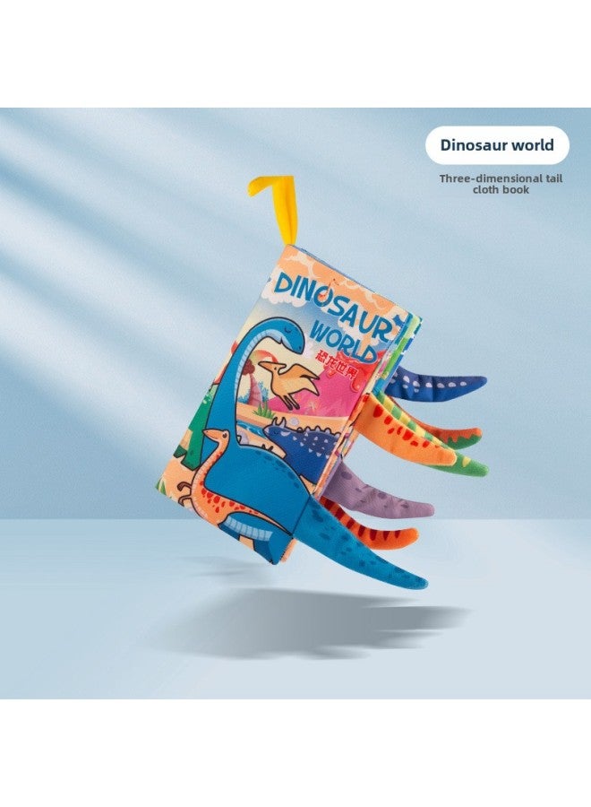 Children's Digital Animal Ringing Paper Cloth Book 0-3 Years Old Infant Toys Educational Enlightenment Early Education Cloth Book Baby Cloth Book-Color: Dinosaur World (6 Pages And 12 Sides Containing Ringing Paper BB Device)  - Image 1