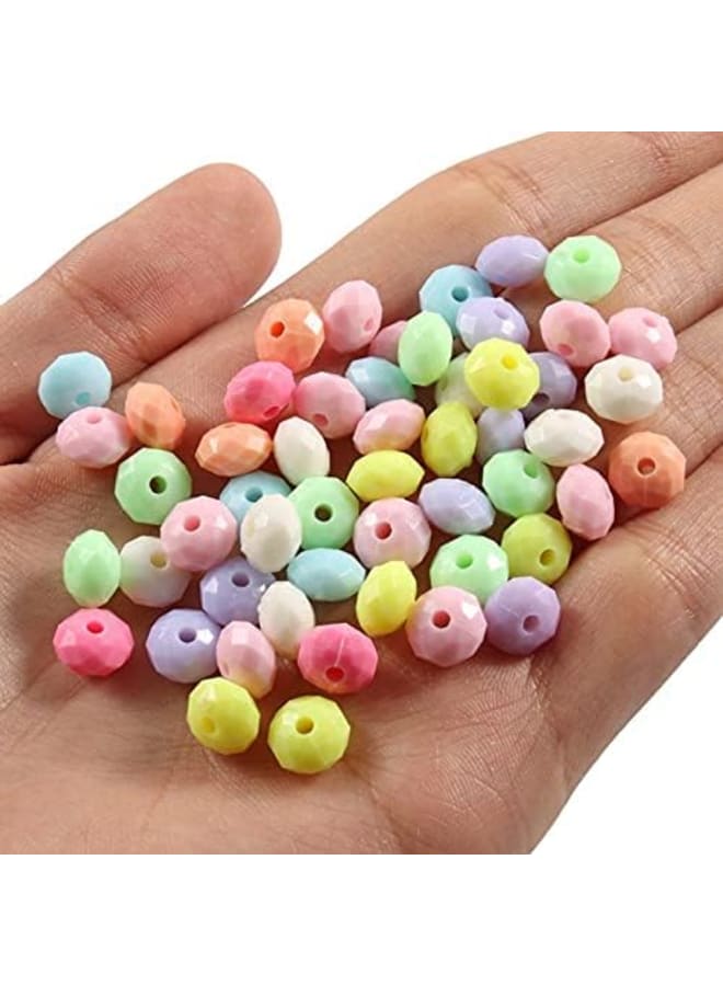 EA01 100pcs/lot Mixed Acrylic Beads Heart Stars Loose Spacer Beads for Needlework Jewelry Making Handmade Diy Bracelet Accessories TL0510 (Color : 8x8x6)