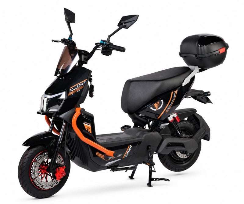 Challenger Motorcycle-shaped scooter with a storage box - 60V 20,000Ah lithium battery - 1500W motor - Colored rims - Image 5