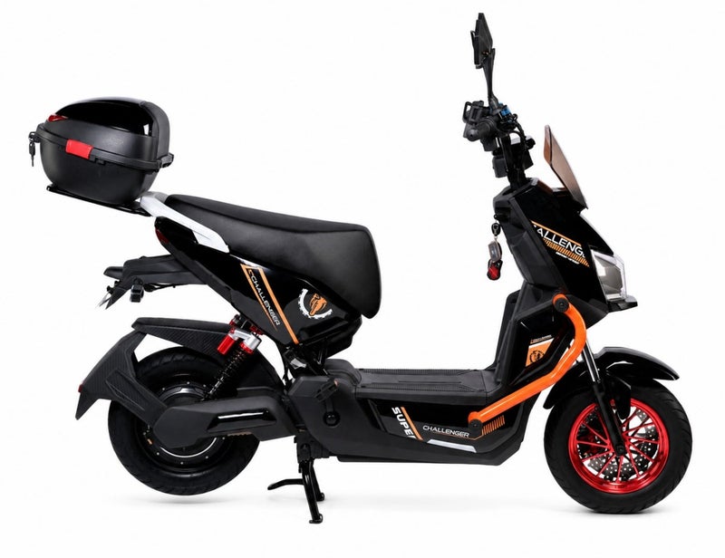 Challenger Motorcycle-shaped scooter with a storage box - 60V 20,000Ah lithium battery - 1500W motor - Colored rims - Image 2