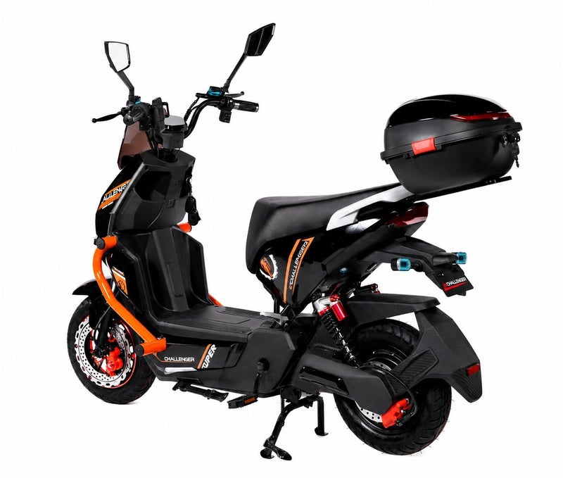 Challenger Motorcycle-shaped scooter with a storage box - 60V 20,000Ah lithium battery - 1500W motor - Colored rims - Image 4