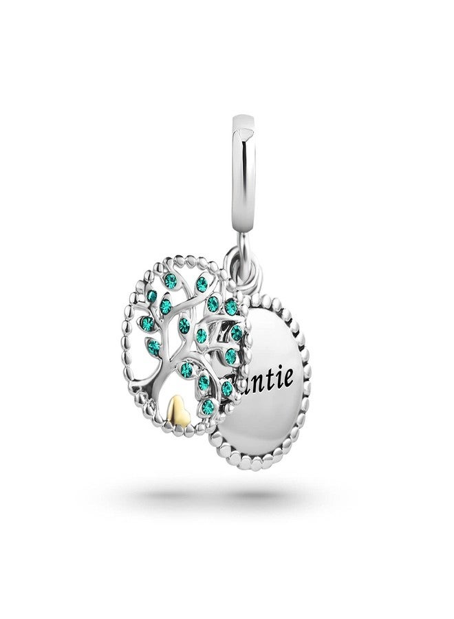 KunBead Aunt Auntie Family Tree Dangle Bead Charms Birthday Gifts from Niece for Women - Image 2