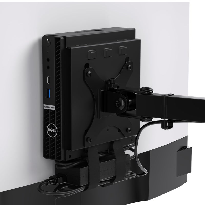 HumanCentric Dual VESA Mount Compatible with Dell OptiPlex Micro Mount, Supports VESA Dell Micro Mount Using Monitor Arm Wall Mount 100x100mm, Power Supply Holder Sold Separately, Part 101-2110 - Image 1
