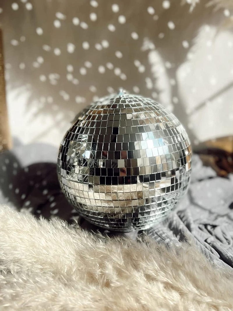 The Decor Affair The Decor Affair 1 Pcs Disco Ball with Hanging Swivel Premium Mirror Ball Multiple Sizes 10 Inch Sparkling Party Decoration for Dance Floors Clubs Weddings Birthdays and Special Events