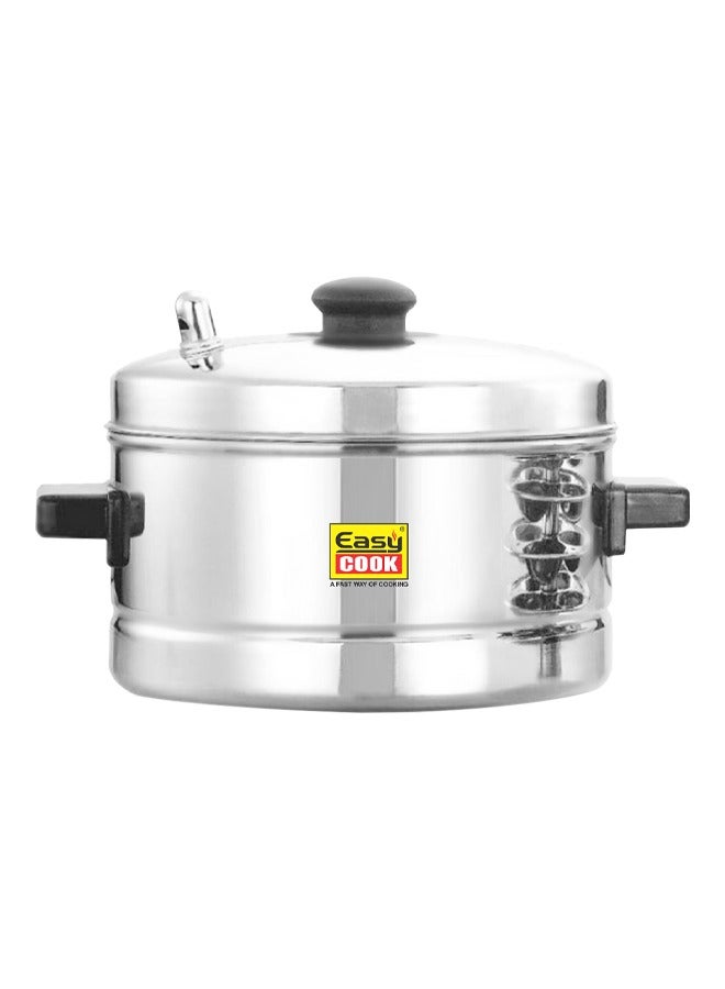 Easy Cook 16-Piece Stainless Steel Idly Maker Pot | 16 Pits Idly Steamer Pot | Perfect and Soft Idly Cooker | Heat Resistant Bakelite Handle | Silver - Image 1