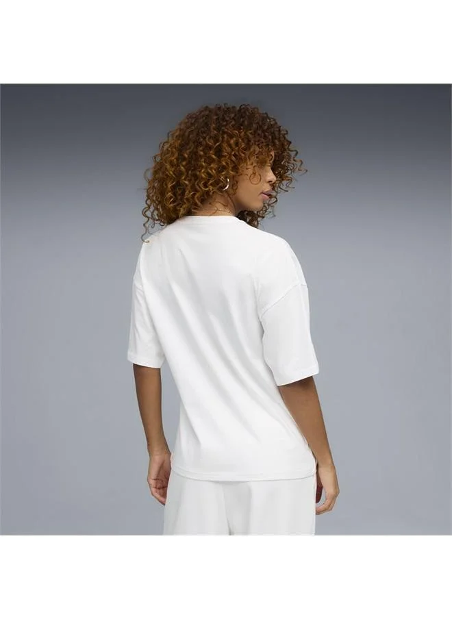 Puma PUMA White Essentials Graphics Bedazzled Oversized Tee Women for Women | Best Price UAE