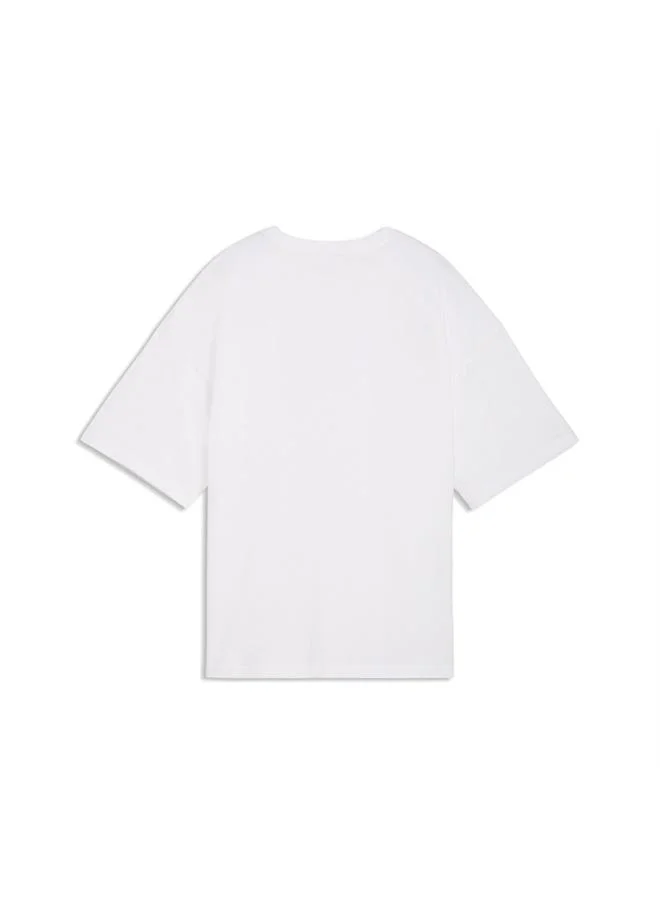 Puma PUMA White Essentials Graphics Bedazzled Oversized Tee Women for Women | Best Price UAE