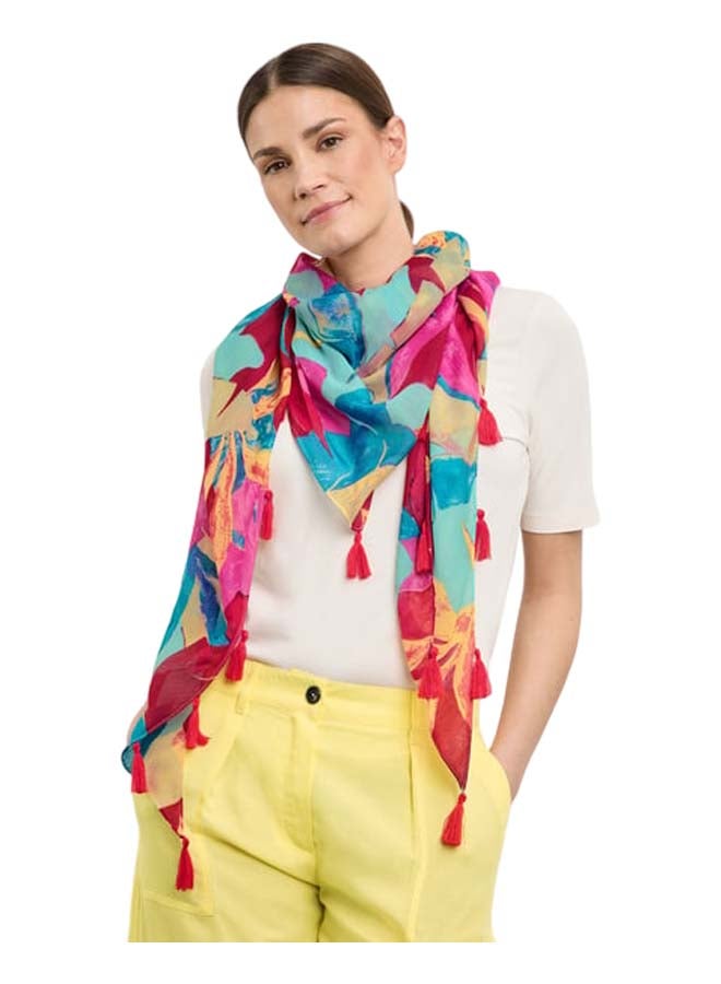 GERRY WEBER Patterned scarf with tassels  - Image 1