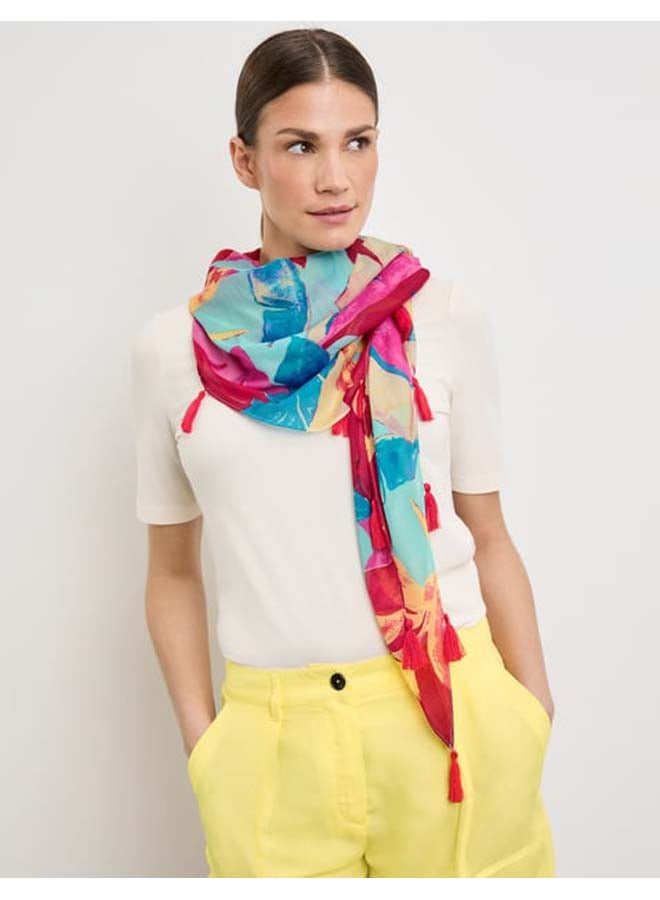 GERRY WEBER Patterned scarf with tassels  - Image 2