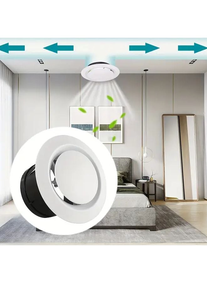 75MM ABS Ceiling Air Vent Grille Hot Air Supply Diffuser Mountable Cover - Image 2