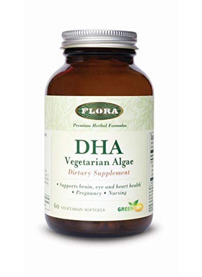 Flora Dha Vegetarian Algae Omega3S Rich Nongmo 60 Count  - Image 1