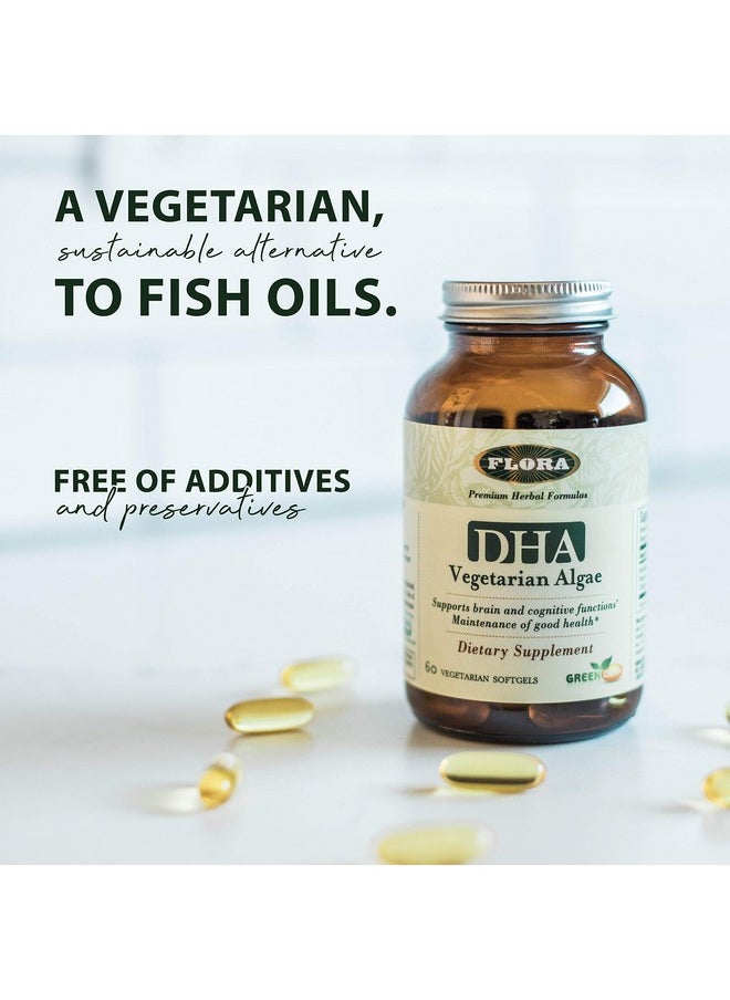 Flora Dha Vegetarian Algae Omega3S Rich Nongmo 60 Count  - Image 3