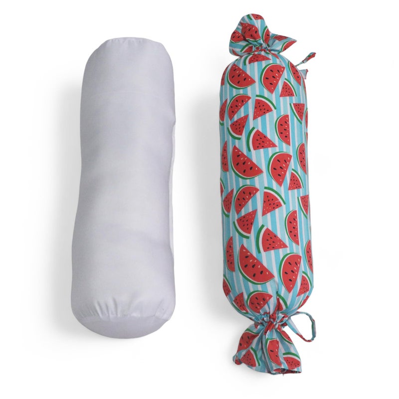 Kradyl Kroft Set of 2 Toddler Side Pillows | 100% Cotton Removable Covers | Leg and Playtime Pillows for Kids Above 12 Months (Watermelon Love) - Image 4