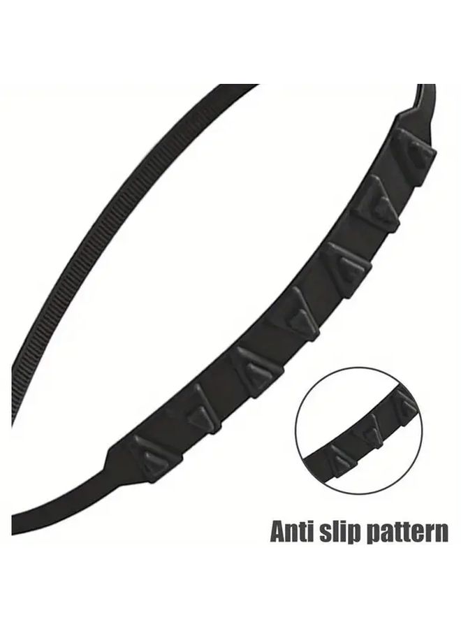 Black Snow Chains for Motorcycle E Bike Car Tire Winter Traction Secure Grip - Image 1