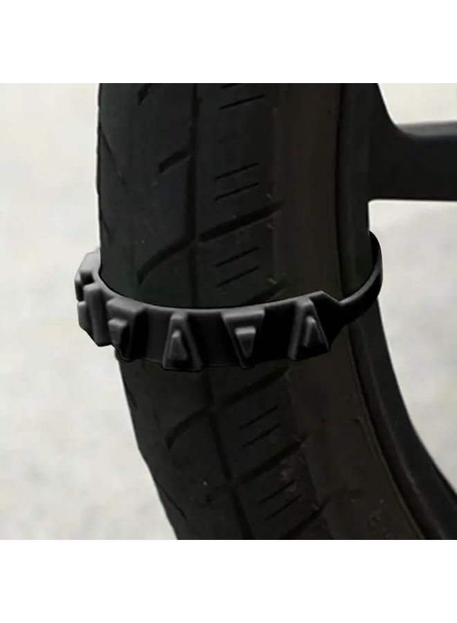 Black Snow Chains for Motorcycle E Bike Car Tire Winter Traction Secure Grip - Image 3