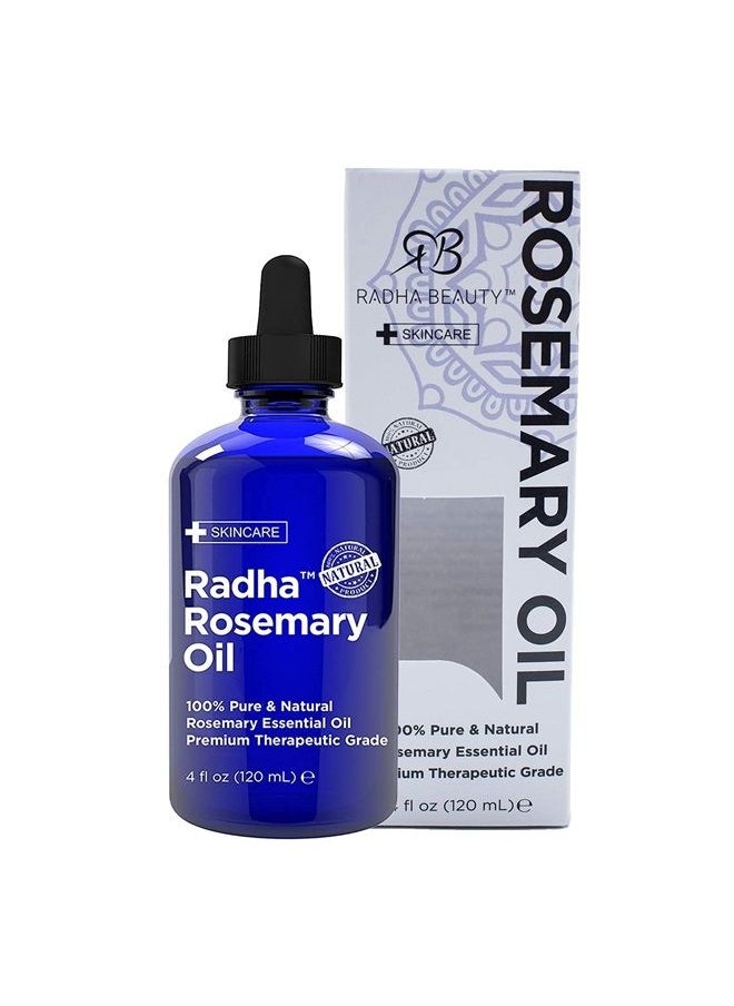 Radha beauty Huge 4 oz. Rosemary Essential Oil - 100% Pure Therapeutic Grade, Steam Distilled for Aromatherapy, Relaxation, Scalp, Healthy Hair Growth, Anti-Aging, Dry Skin  - Image 5