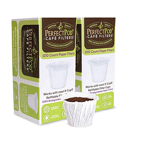 Perfect Pod Cafe Filters Paper Liners for Reusable K Cup Coffee Pods by Perfect Pod - Fits All Brands, Compatible With All Refillable Capsules - Disposable Paper Filters (200-Ct) - Image 1