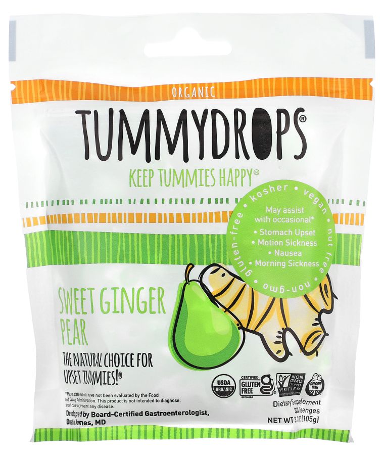 Organic Sweet Ginger Pear 33 Lozenges