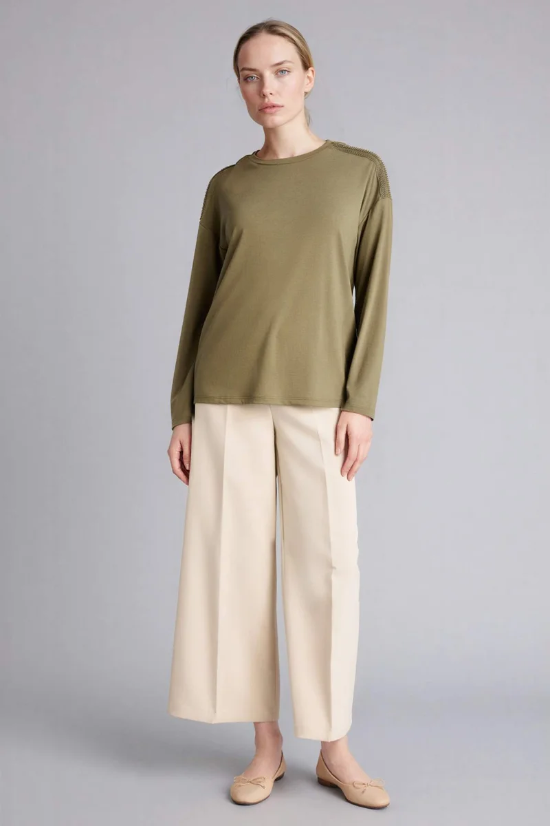 DeFacto Regular Fit Crew Neck Long Sleeve T-Shirt