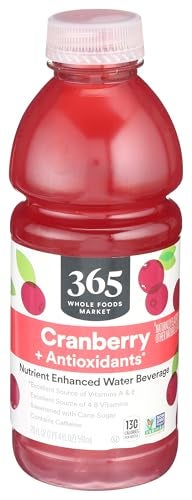 365 by Whole Foods Market Nutrient Enhanced Water Cranberry  Antioxidants 20 Fl Oz - Image 1