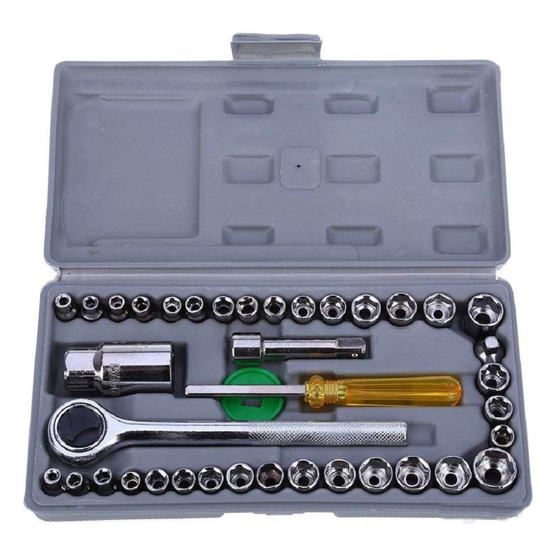 MR BRAND CREATION 40 in 1 Pcs Tool Kit Screwdriver and Socket Set 40Piece Bit Socket Set MULTI COLOR - Image 1