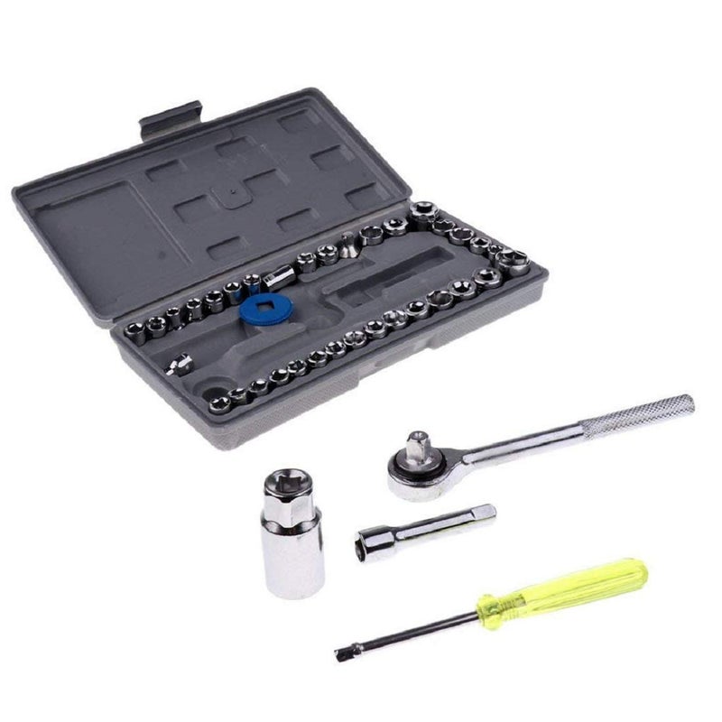 MR BRAND CREATION 40 in 1 Pcs Tool Kit Screwdriver and Socket Set 40Piece Bit Socket Set MULTI COLOR - Image 4