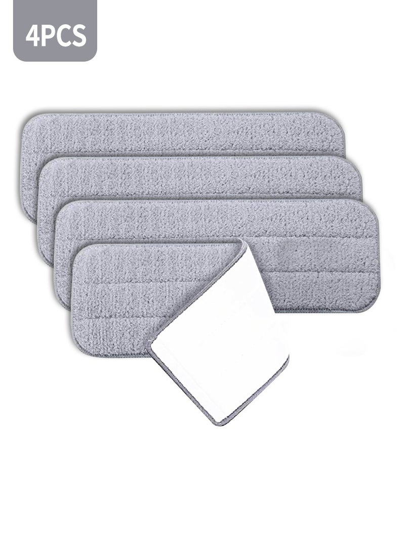 4-Piece Replacement Mop Set Grey 35x11cm - Image 1