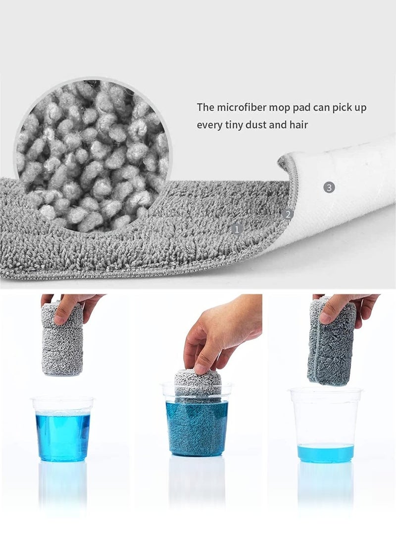 4-Piece Replacement Mop Set Grey 35x11cm - Image 4