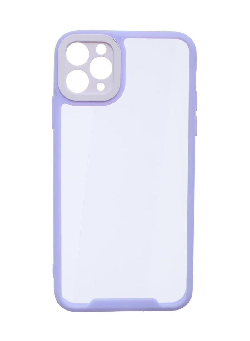 جراب خلفي PP عادي لجهاز آيفون 11 برو ماكس - شفاف موف - Image 1