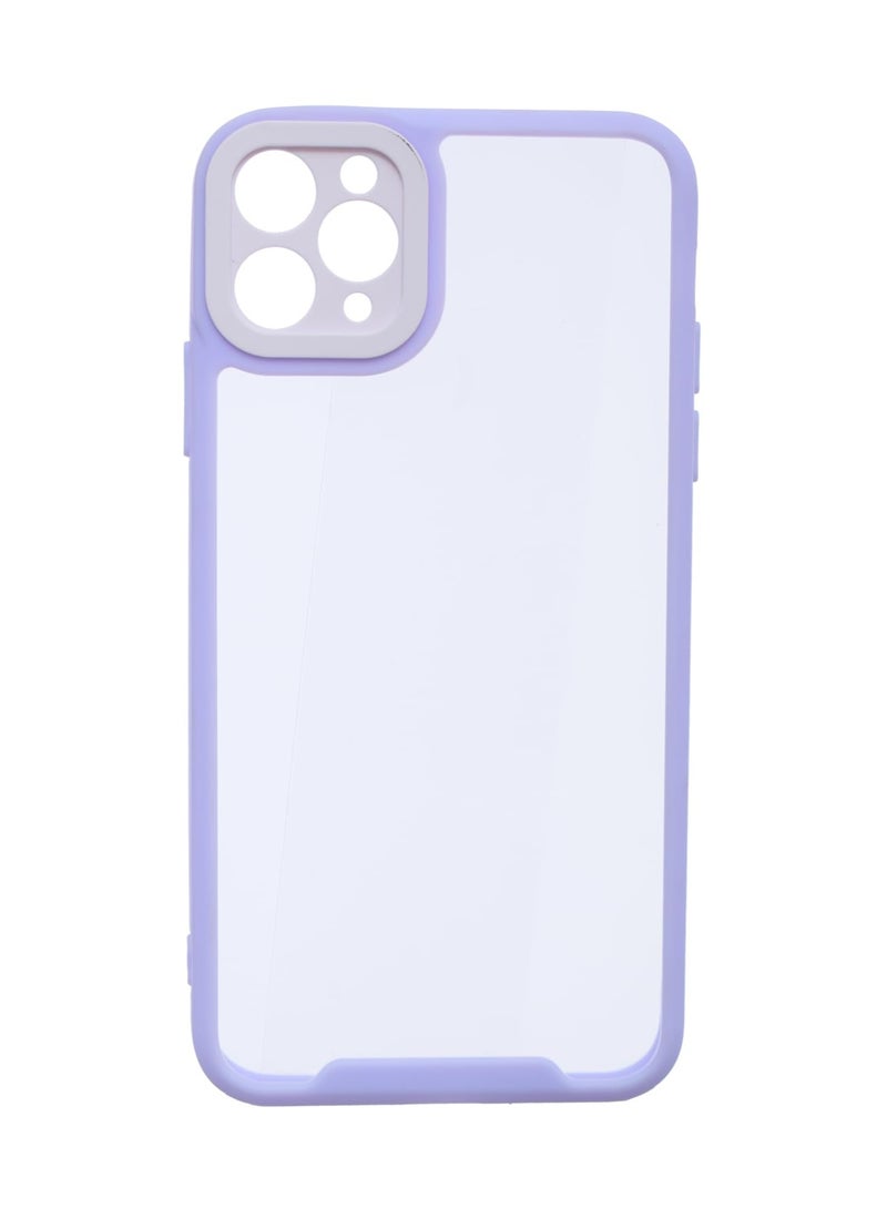 جراب خلفي PP عادي لجهاز آيفون 11 برو ماكس - شفاف موف - Image 4