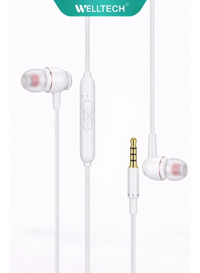 WELLTECH 3.5mm Wired Headphones with Mic Clear Voice Sound AUX Over Ear Headset Noise Isolation Comfortable Headphones for Laptop Mobile Gaming Calls WELLTECH NIHA36 - Image 2