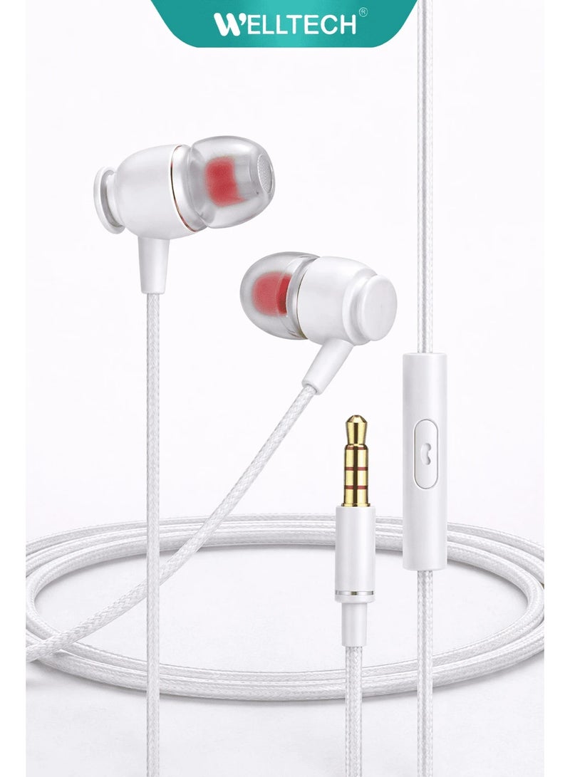 WELLTECH 3.5mm Wired Headphones with Mic Clear Voice Sound AUX Over Ear Headset Noise Isolation Comfortable Headphones for Laptop Mobile Gaming Calls WELLTECH NIHA36 - Image 3