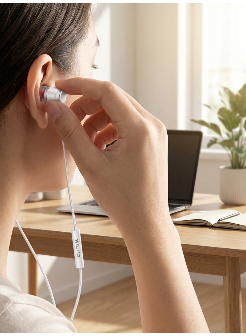 WELLTECH 3.5mm Wired Headphones with Mic Clear Voice Sound AUX Over Ear Headset Noise Isolation Comfortable Headphones for Laptop Mobile Gaming Calls WELLTECH NIHA36 - Image 5