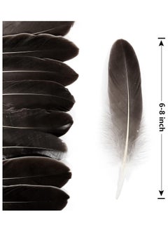 KASTWAVE 100PCS Natural Goose Feathers Decoration Assorted Colorful 6-8 inch Feather for DIY Crafts Festival Erikord(Brown)  - Image 2