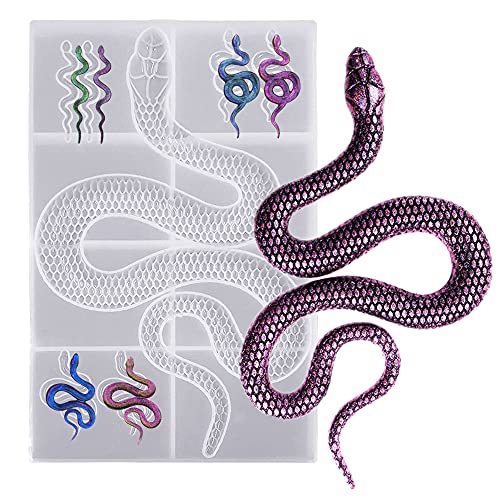 AFUNTA 2 PCS Snake Epoxy Resin Mold, AFUNTA Earring Silicone Mold Serpent Shape Casting Mold Keychain Resin Mold for DIY Resin Casting Crafts, Women Earrings, Jewelry Making Supplies - Image 2