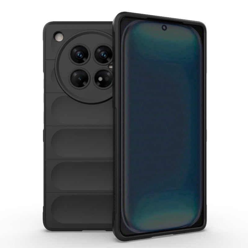 HuHa Protective Cover For Infinix Zero 40 5G Global Magic Shield TPU + Flannel Phone Case(Black) - Image 1