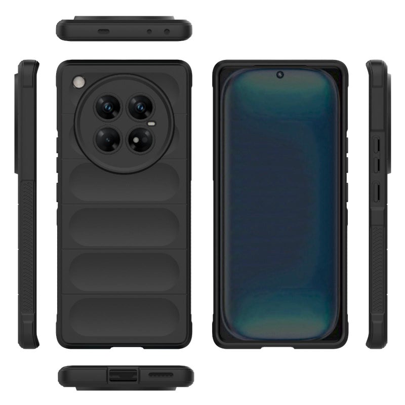 HuHa Protective Cover For Infinix Zero 40 5G Global Magic Shield TPU + Flannel Phone Case(Black) - Image 3