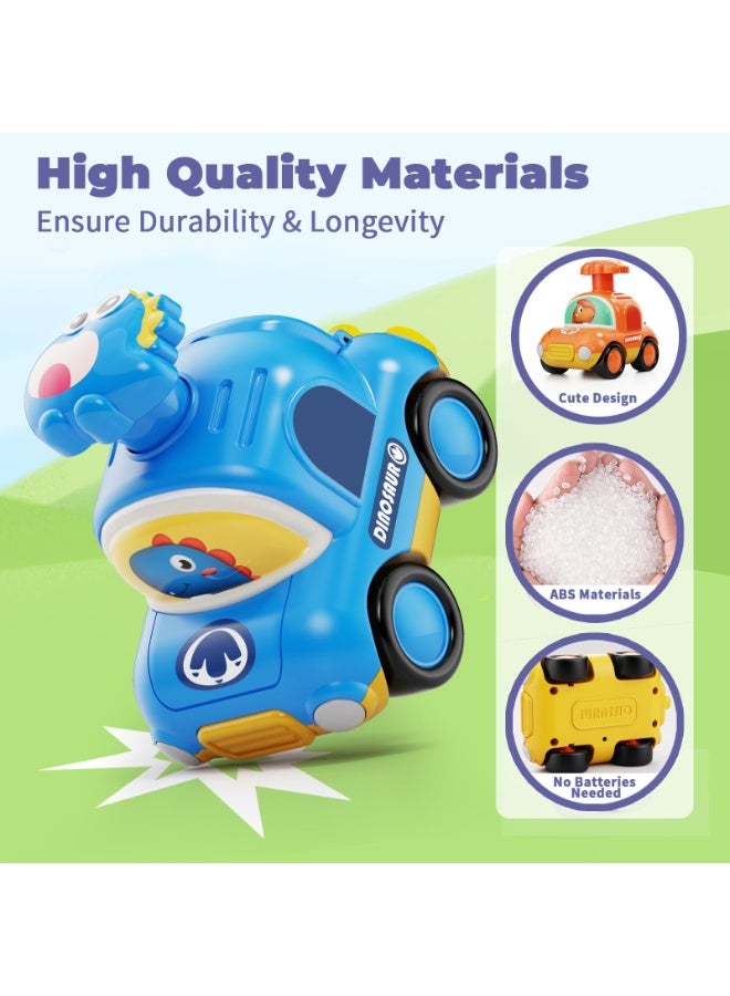 هالامودو قائمة المنتجات ذات الصلة 4PCS الصحافة والذهاب لعبة السيارات , الاحتكاك مدعومة لعبة السيارات , سحب مرة أخرى لعبة السيارات , الكرتون ديناصور لعبة المركبات , مع مقصورة التخزين Flip-Up والصفيرة , مكافحة الاصطدام مقاومة للإسقاط , 6.65 * 9.73 * 8.86 سم - Image 5