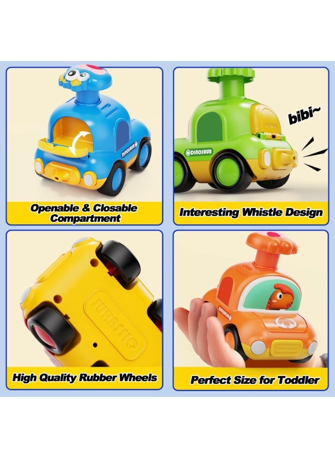 هالامودو قائمة المنتجات ذات الصلة 4PCS الصحافة والذهاب لعبة السيارات , الاحتكاك مدعومة لعبة السيارات , سحب مرة أخرى لعبة السيارات , الكرتون ديناصور لعبة المركبات , مع مقصورة التخزين Flip-Up والصفيرة , مكافحة الاصطدام مقاومة للإسقاط , 6.65 * 9.73 * 8.86 سم - Image 4