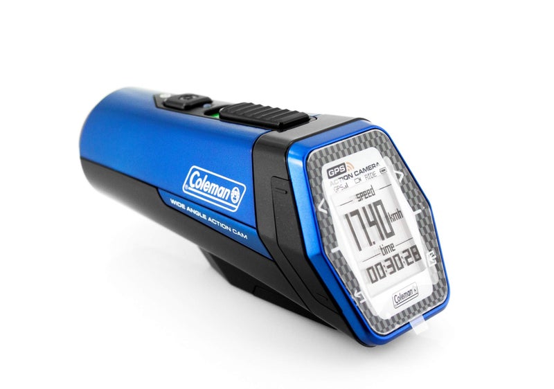 Coleman CX9WP-BL AktivSport Coleman 1080p HD Action Sports Camera with GPS, 1-Inch OLED and Health Stats (Blue) - Image 2